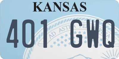 KS license plate 401GWQ
