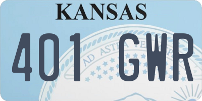 KS license plate 401GWR