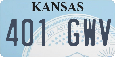 KS license plate 401GWV