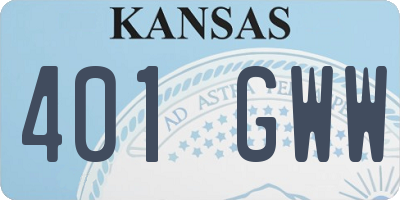 KS license plate 401GWW