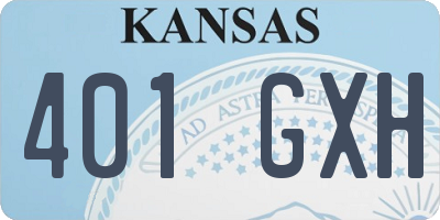 KS license plate 401GXH