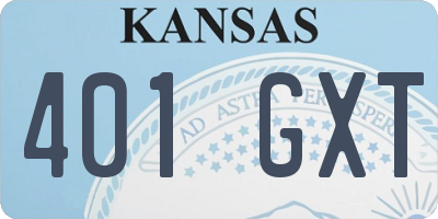 KS license plate 401GXT