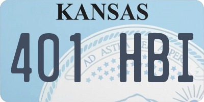 KS license plate 401HBI
