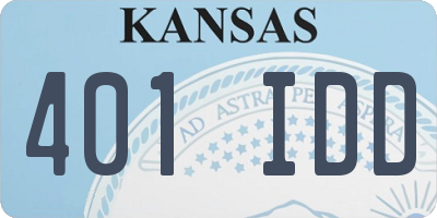 KS license plate 401IDD