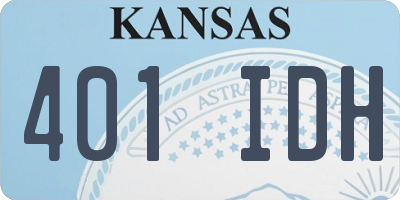 KS license plate 401IDH