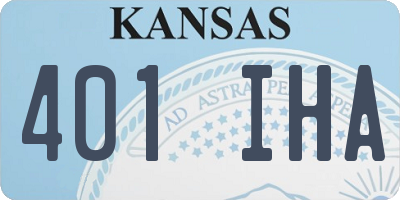 KS license plate 401IHA