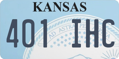 KS license plate 401IHC
