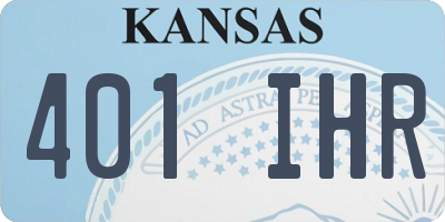 KS license plate 401IHR