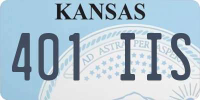 KS license plate 401IIS