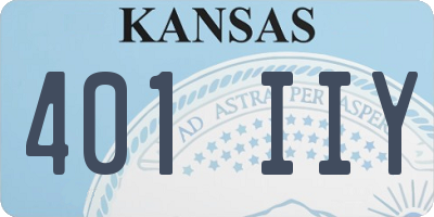 KS license plate 401IIY