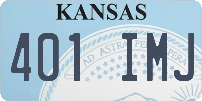 KS license plate 401IMJ