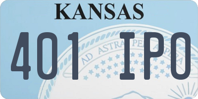 KS license plate 401IPO