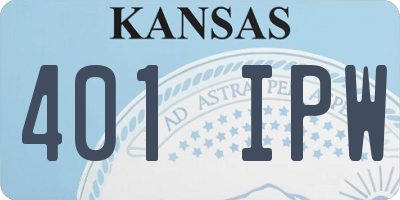 KS license plate 401IPW