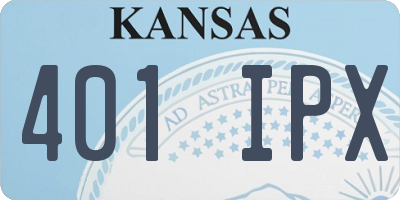 KS license plate 401IPX