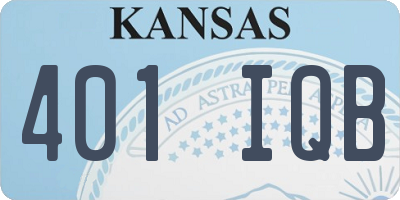 KS license plate 401IQB