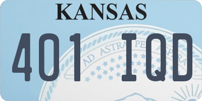 KS license plate 401IQD