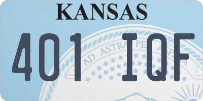 KS license plate 401IQF
