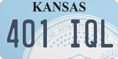KS license plate 401IQL