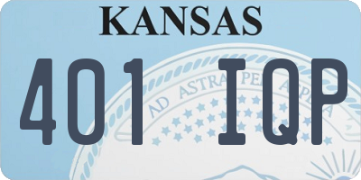 KS license plate 401IQP