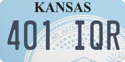 KS license plate 401IQR