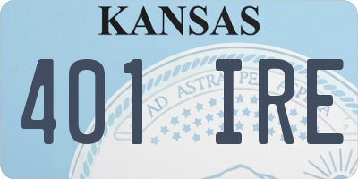 KS license plate 401IRE
