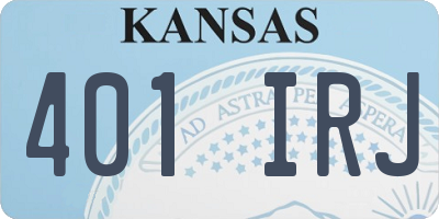 KS license plate 401IRJ