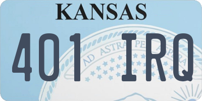 KS license plate 401IRQ