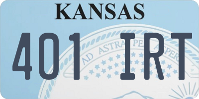 KS license plate 401IRT