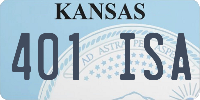 KS license plate 401ISA