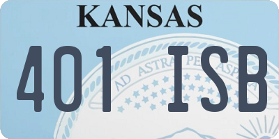 KS license plate 401ISB