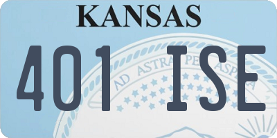 KS license plate 401ISE
