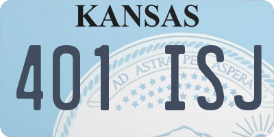 KS license plate 401ISJ