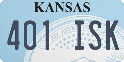 KS license plate 401ISK