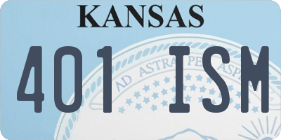 KS license plate 401ISM