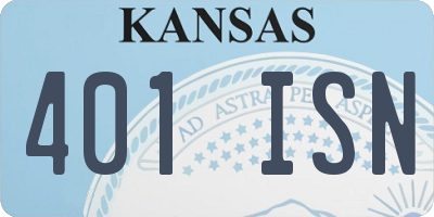 KS license plate 401ISN