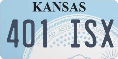 KS license plate 401ISX
