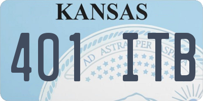 KS license plate 401ITB