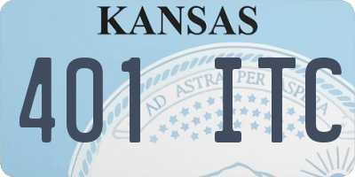 KS license plate 401ITC