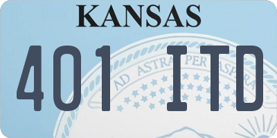KS license plate 401ITD