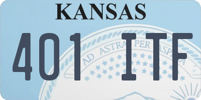 KS license plate 401ITF