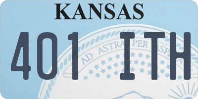 KS license plate 401ITH