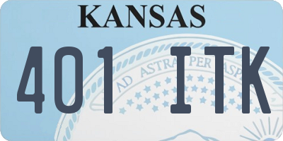 KS license plate 401ITK