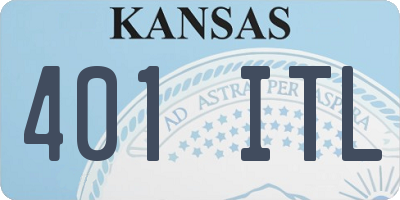 KS license plate 401ITL