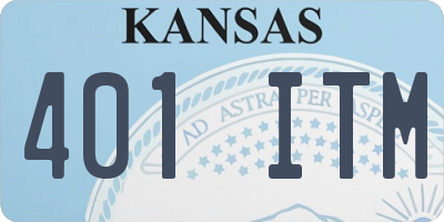 KS license plate 401ITM