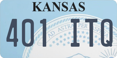 KS license plate 401ITQ