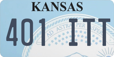 KS license plate 401ITT