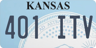 KS license plate 401ITV