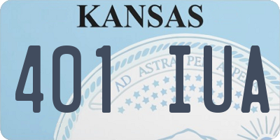 KS license plate 401IUA