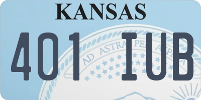 KS license plate 401IUB