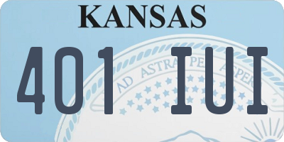 KS license plate 401IUI
